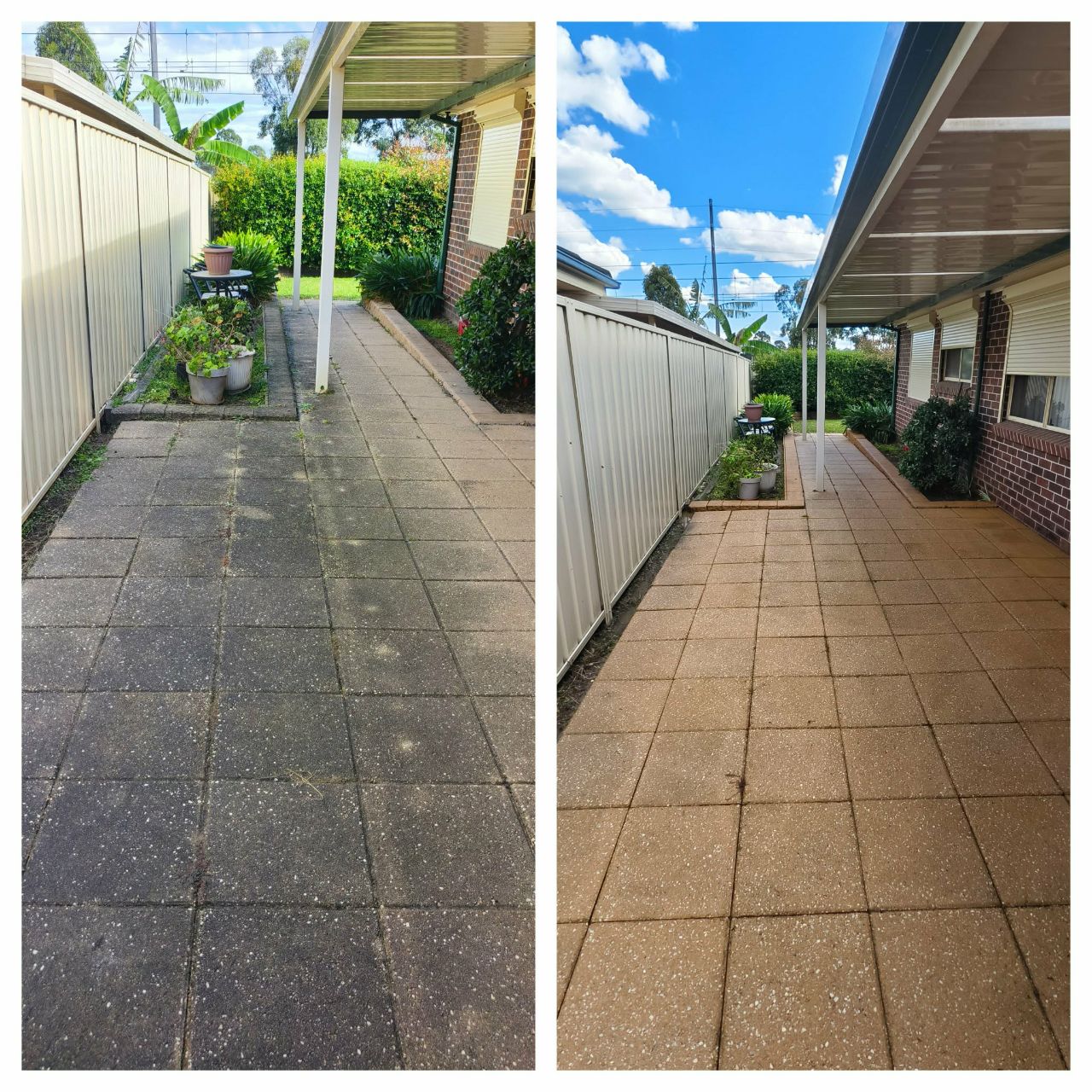 Pavers pressure clean